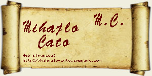 Mihajlo Ćato vizit kartica